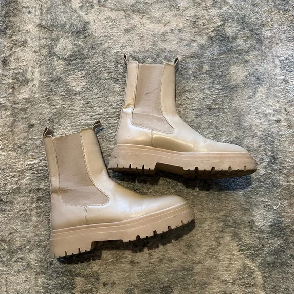 Chelsea Boots Zara Boots Damen Beige Zara Shoes Womens Beige